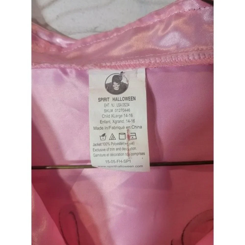 Pink‎ Sweeties Grease Top Pink Glitter Black Spirit Halloween XL 14-16